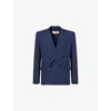 Valentino Wool Gabardine Jacket In Blue