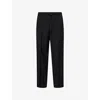 Valentino Mens Nero Drawstring Tapered-leg Wool Trousers