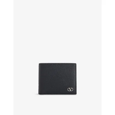 Valentino Garavani Mens Nero Vlogo Bifold Leather Wallet In Black