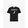 Valentino Crew Neck Graphic Print Short Sleeves T-shirt In Black