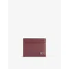 Valentino Mens Rosewood Vlogo Leather Card Holder