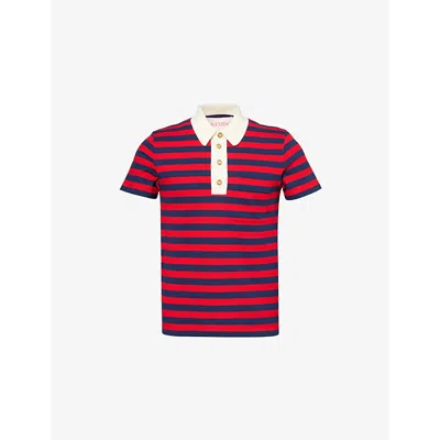 Valentino Garavani Embroidered Piquet Polo Shirt In Multi
