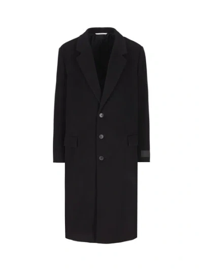 Valentino Mens Single-breasted Wool Blend Jacket In Black For Fw24