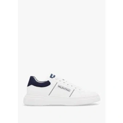 Valentino Garavani Mens Stan S Lace Up Trainers In White Blue