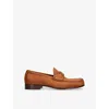Valentino Vlogo Signature Loafers Gold-tone Hardware In Tan