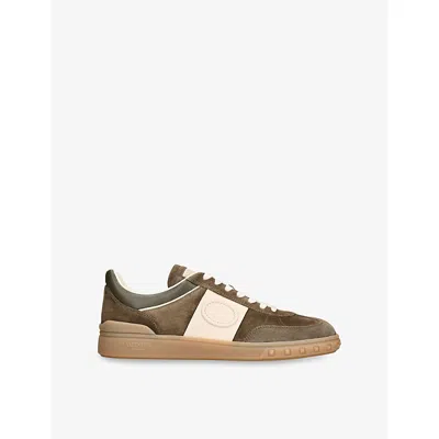 Valentino Garavani Mens Upvillage Suede Trainers Mid Brown Eur 43 / 9 Uk