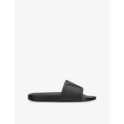 VALENTINO GARAVANI MENS VALENTINO GARAVANI BRAND-EMBOSSED RUBBER SLIDERS