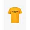 Valentino Mens  Garavani Brand-print Crew-neck Relaxed-fit Cotton-jersey T-shirt In Arancio