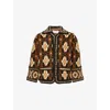 Valentino Mens Ruggine Spread-collar Patch-pocket Regular-fit Wool Jacket In Ruggine