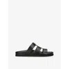 Valentino Studshield Calfskin Slides In Black