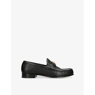 Valentino Garavani Leather Vlogo Signature Loafers In Multi