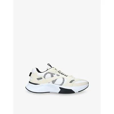 Valentino Garavani Mens White/comb Demivee Mesh And Suede Trainers Eur 44 / 10 Uk