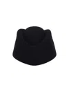 Valentino Casual Merino Wool Hat With Curved Shape In Black
