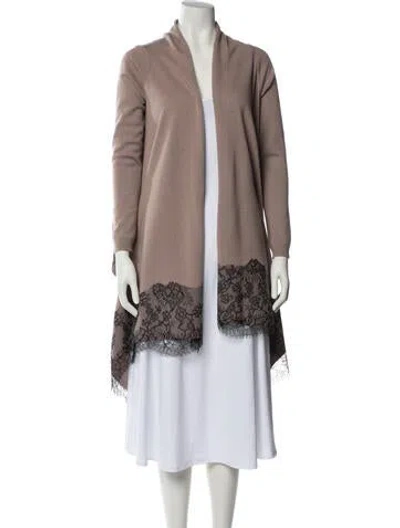 Pre-owned Valentino Merino Wool Open Front Sweater