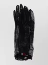 Valentino Mesh Gloves Bow Accent