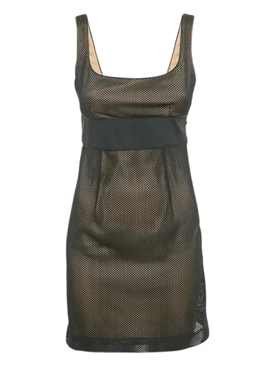 Pre-owned Valentino Mesh Sleeveless Dress In Black