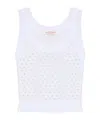 Valentino Top Aus Viskose Und Lurex Mit Pailletten Frau Weiss S In White