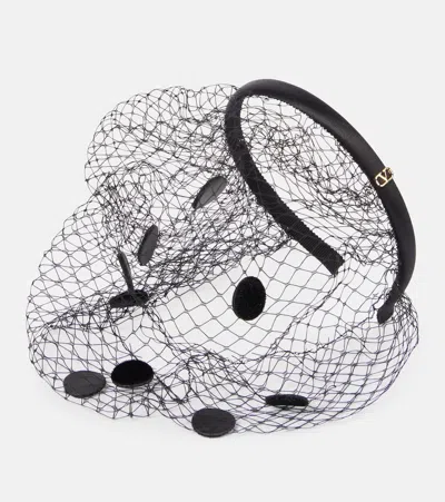 VALENTINO GARAVANI MESH-TRIMMED HEADBAND