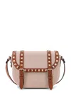 Valentino Messenger Rockstud Fabric And Leather Shoulder Bag