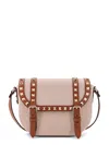 Valentino Messenger Rockstud Fabric And Leather Shoulder Bag