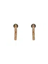 Valentino Metal And Crystal Vlogo Signature Earrings