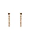 Valentino Metal And Crystal Vlogo Signature Earrings In Gold