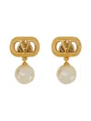 Valentino Garavani Metal And Swarovski® Pearl Ovalette Earrings