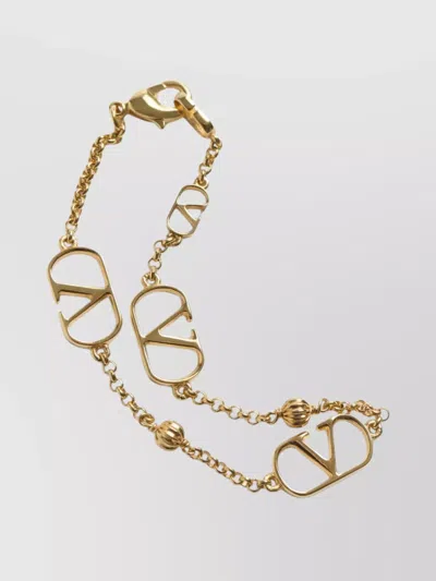 Valentino Garavani Metal Chain Link Bracelet In Gold
