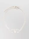 Valentino Metal Chain Link Bracelet With Adjustable Length