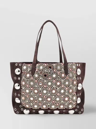 Valentino Garavani Metal Circle Handle Tote Bag
