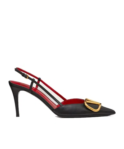 VALENTINO GARAVANI VALENTINO VLOGO SIGNATURE POINTED-TOE SLINGBACK PUMPS