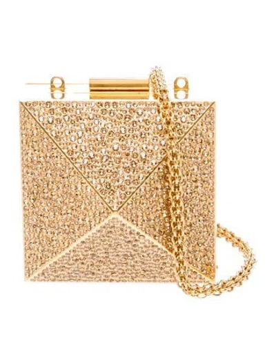 Pre-owned Valentino Garavani Metal Minaudière In Gold