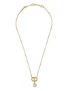 Valentino Garavani Vlogo Pearl-embellished Necklace