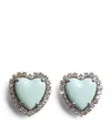 Valentino Garavani Coeur Hyperbole Heart Earrings In Silver