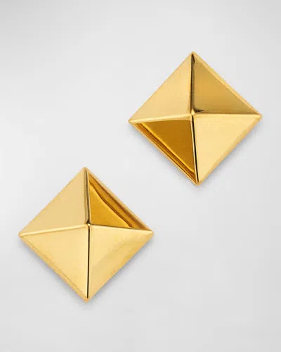 Valentino Garavani Metal Rockstud Earrings In Gold