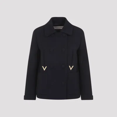 Valentino 'double Crepe Textured Cab In Blue