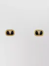 Valentino Ovalette Vlogo Enamelled Stud Earrings