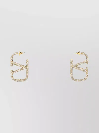 Valentino Garavani Metal Vlogo Signature Embellished Earrings