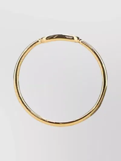 Valentino Garavani Metal Vlogo Signature Ring In Gold