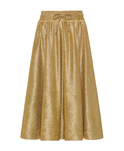 Valentino Metallic Drawstring Skirt In Multi