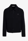 Valentino Garavani Man Jacket Midnight Blue Size 42 Virgin Wool In Blue