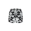 Valentino Metamorphos Wall-print Swim Shorts In Black