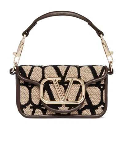 Valentino Garavani Micro Loco Shoulder Bag In Nude