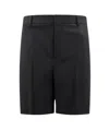 Valentino Garavani Black Bermuda Shorts With Vlogo Print In Toile Iconographe Man In Black