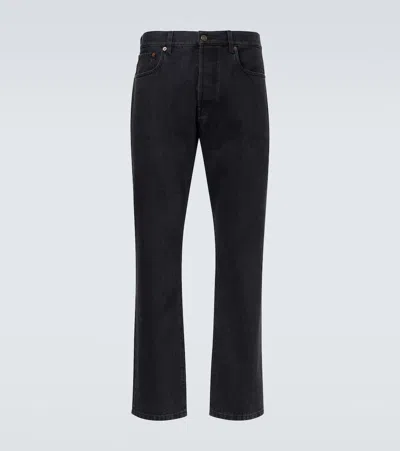 Valentino Mid-rise Straight Jeans In Black