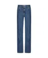 Valentino Mid-rise Straight Leg Cotton Jeans In Blue