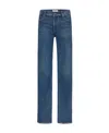 Valentino Mid-rise Straight Leg Cotton Jeans In Blue