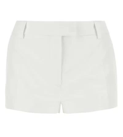 Valentino Mid-rise Tailored Shorts In White