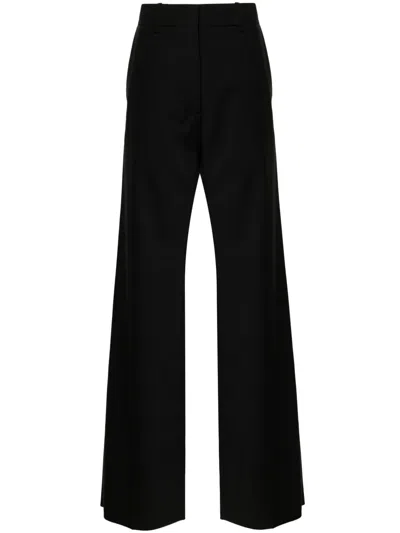 Valentino Mid-rise Tailored Trousers In Black