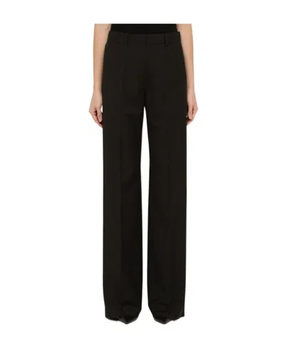 Valentino Mid-rise Tailored Trousers In Black